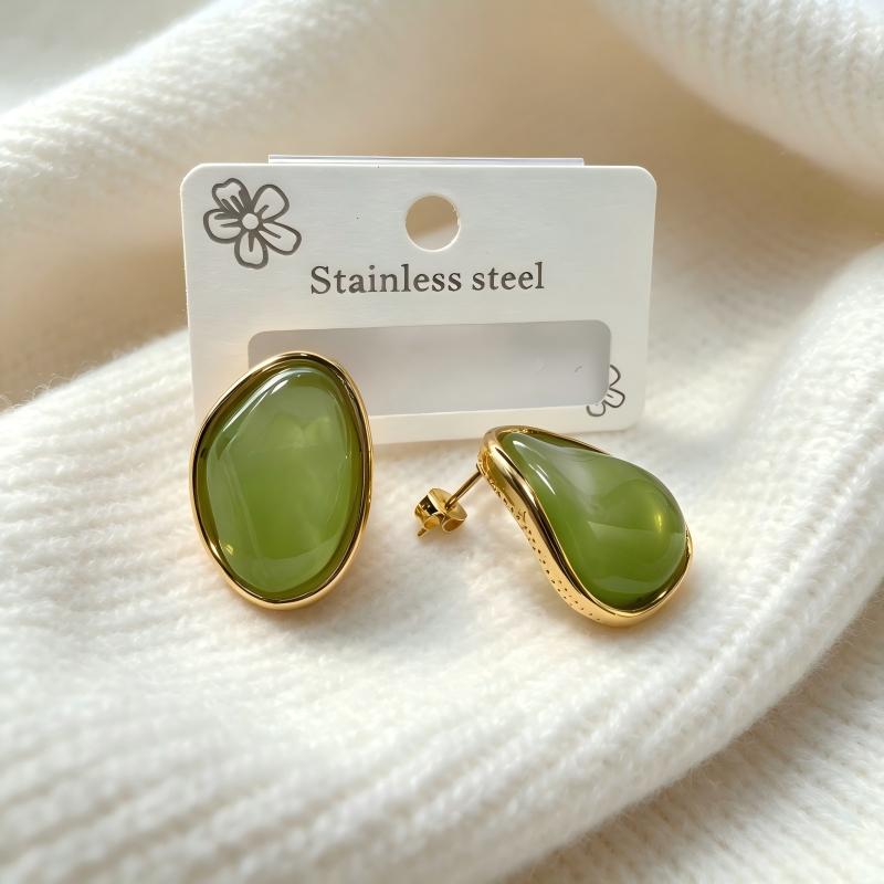 Olive Drop Earrings