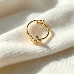 Cloud Mop Floral Open Ring