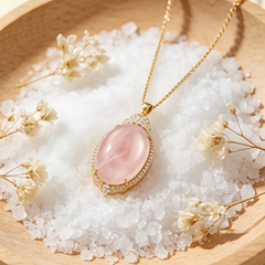 Rose quartz Necklace/GOLD